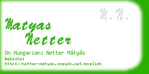 matyas netter business card